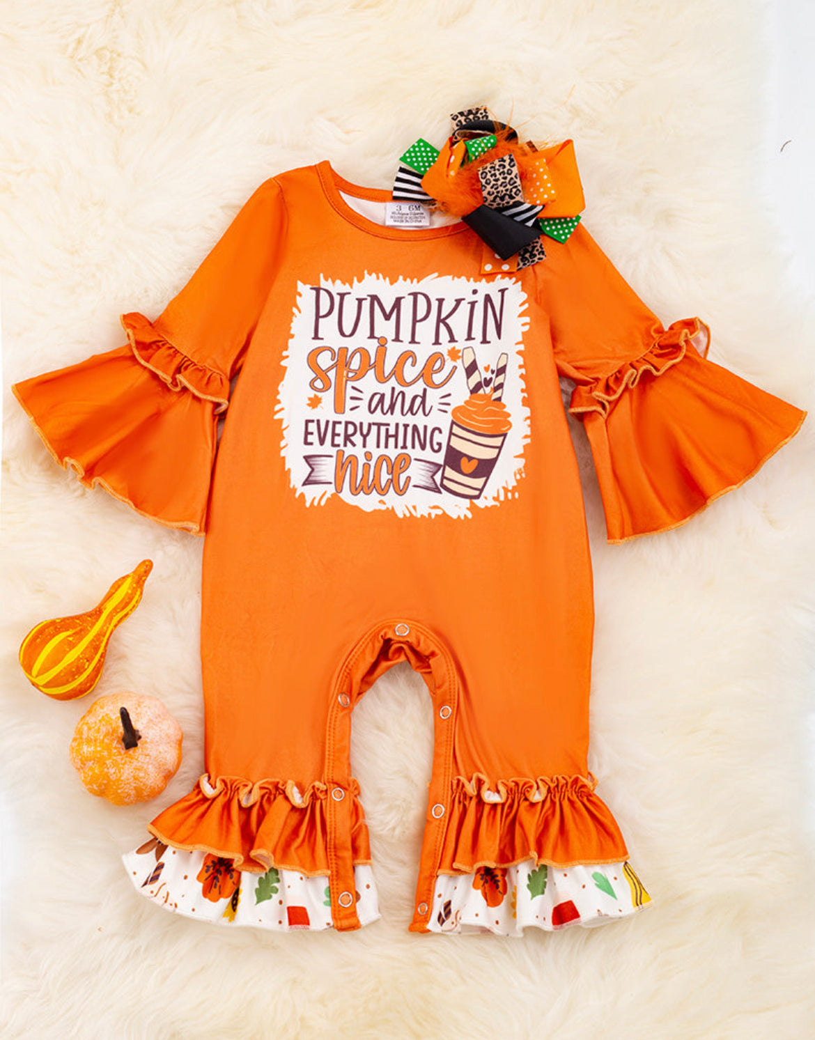 Pumpkin Spice Baby Romper