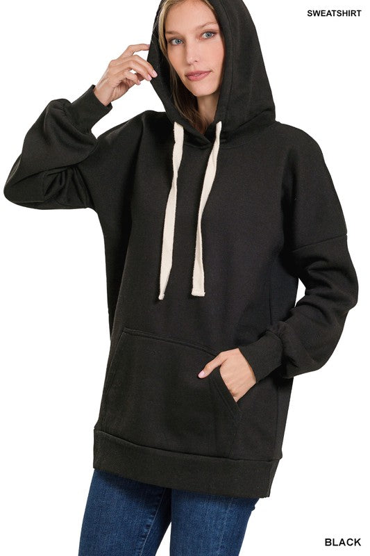 OVERSIZED HOODIE LONGLINE SWEATSHIRT