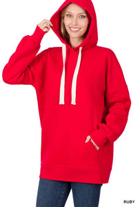 OVERSIZED HOODIE LONGLINE SWEATSHIRT