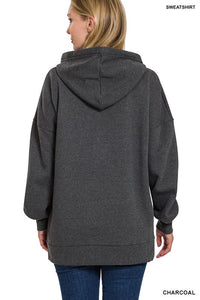 OVERSIZED HOODIE LONGLINE SWEATSHIRT