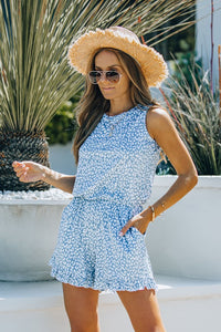 Dusty Blue Leo Romper