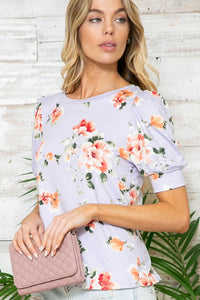 Floral Short Sleeve Top