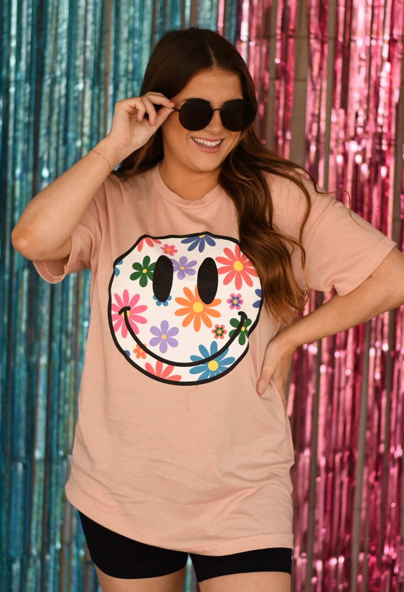 Colorful Daisy Smiley Mommy & Me Tees